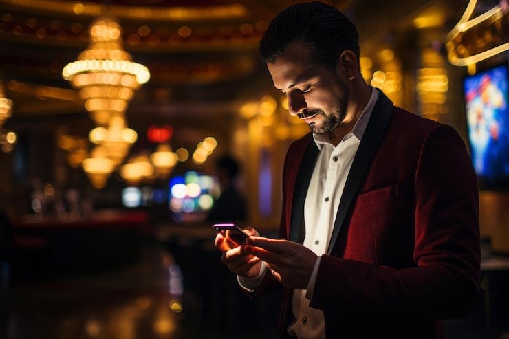 Penggunaan platform hiburan online autotogel melalui ponsel pintar dengan tampilan responsif